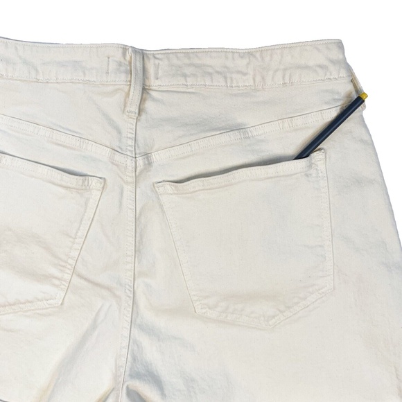 Madewell Women The Curvy Perfect Mid Length Jean Shorts Denim Size 14W Ivory - Picture 9 of 12